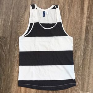 Gray & White Tank Top